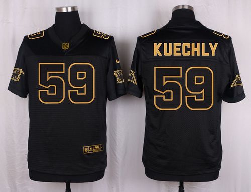 Nike Panthers #59 Luke Kuechly Black Men's Stitched NFL Elite Pro Line Gold Collection Jersey